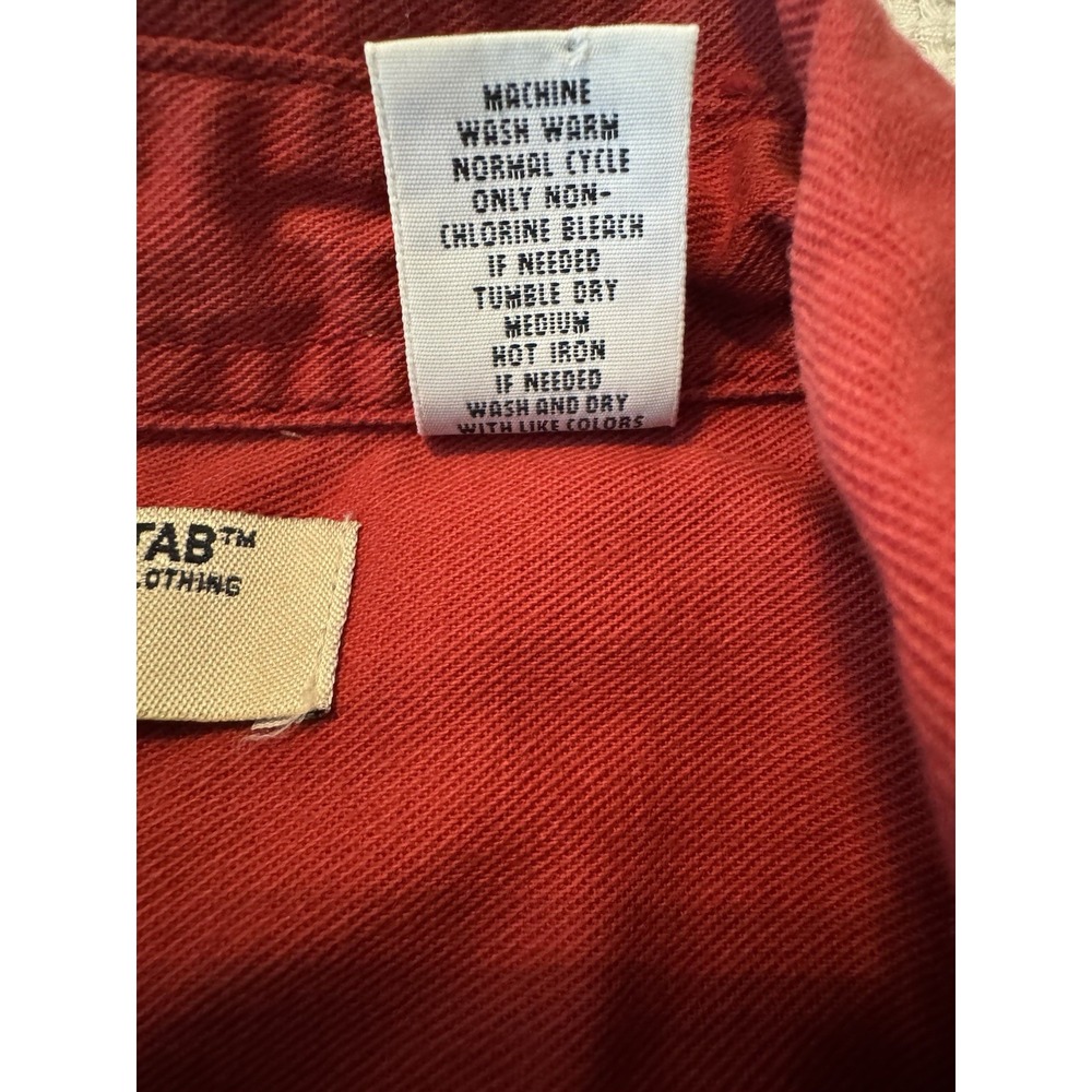Vintage Levi's Denim Shirt Men's XL Red Loose Fit Long Sleeve Metal Buttons VTG - Picture 9 of 9